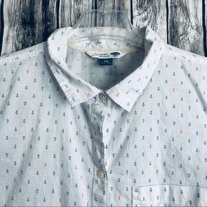 Old Navy top, anchors design button down